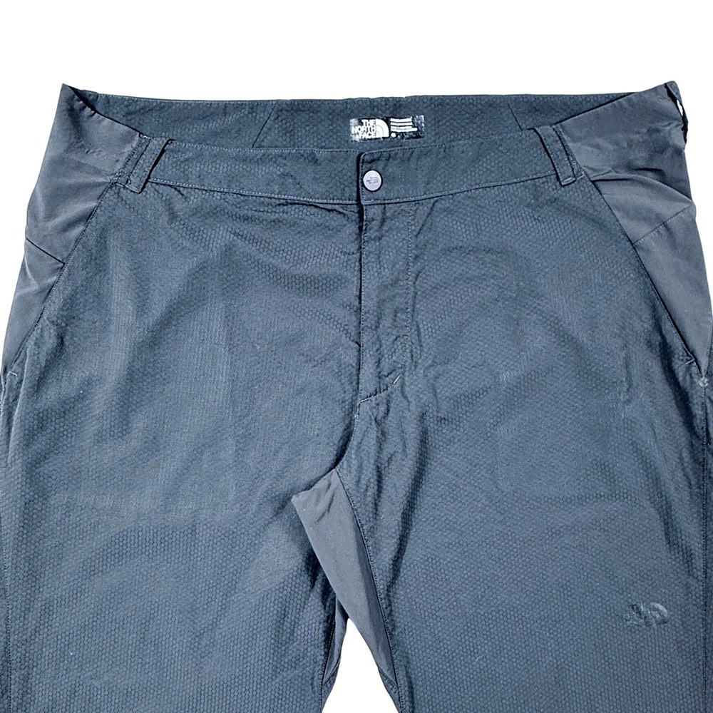 The North Face Mens Hiking Pants Charcoal Textured Vents Technical Stretch Sz 40